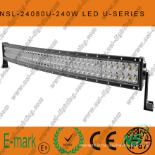 Barre lumineuse LED CREE incurvée 240W hors route, barre lumineuse LED spot/inondation/combo conduite hors route